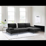 Francesco LAF Sofa Chaise Sectional Black Base | Black (20%off)