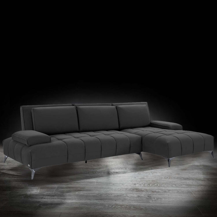 Francesco LAF Sofa Chaise Sectional Black Base | Black (20%off)