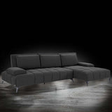 Francesco LAF Sofa Chaise Sectional Black Base | Black (20%off)