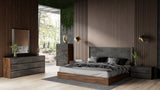 Nova Domus Rado - Modern Walnut & Volcanic Slate Bedroom set