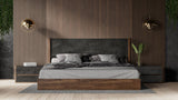 Nova Domus Rado - Modern Walnut & Volcanic Slate Bedroom set