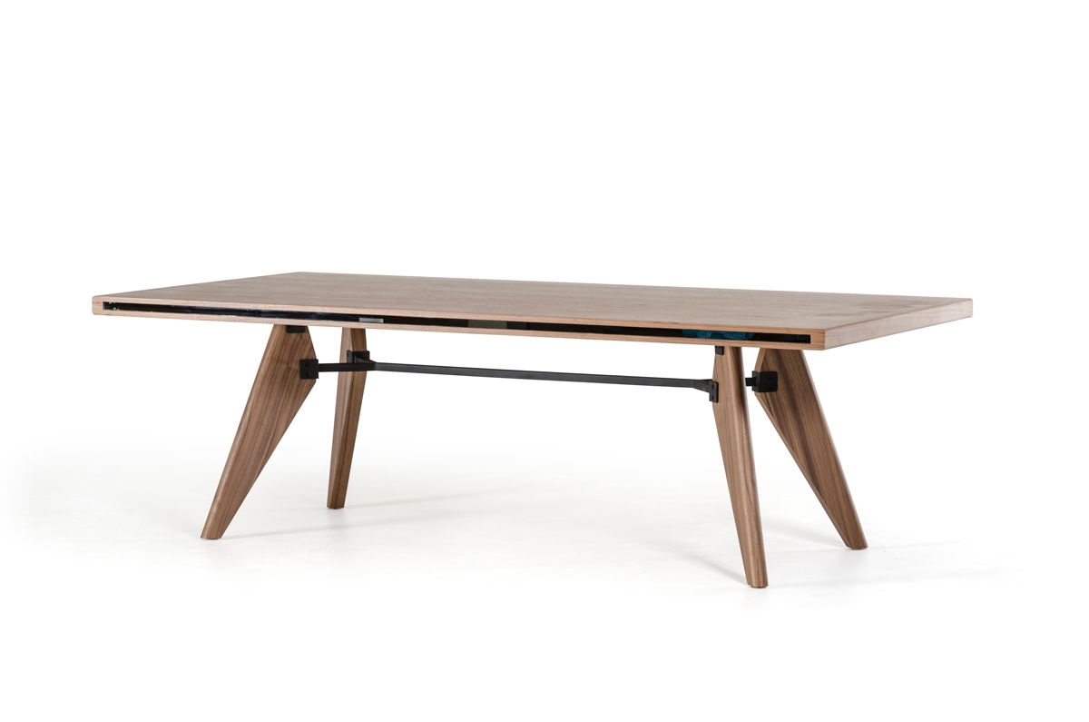 Modrest Kennedy Mid-Century Walnut Dining Table