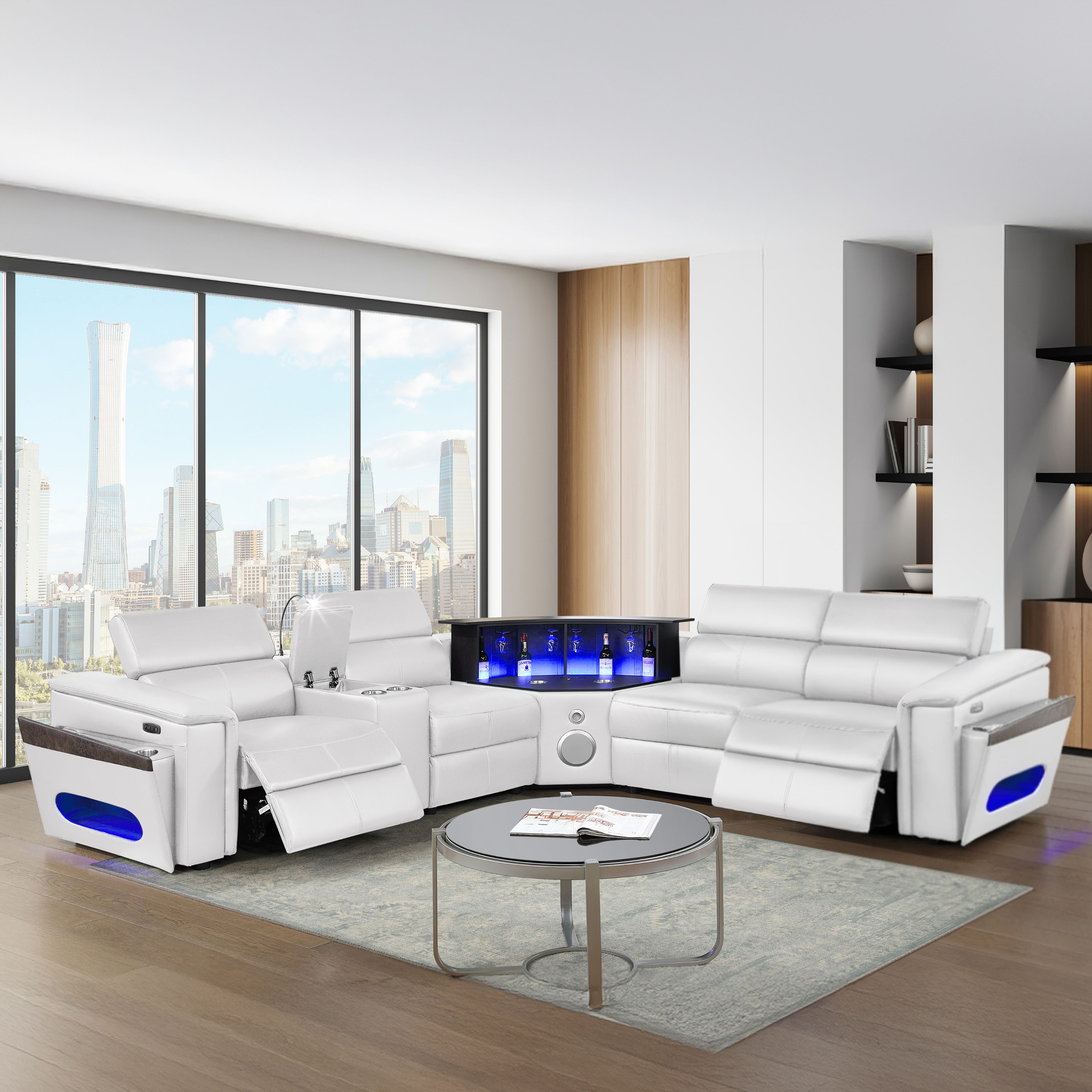 Nova Sectional Sofa in Black