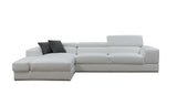 Divani Casa Pella Mini - Modern White Leather Left Facing Sectional Sofa