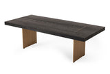 Modrest Perret - Large Glam Black Ash + Brushed Brass Dining Table