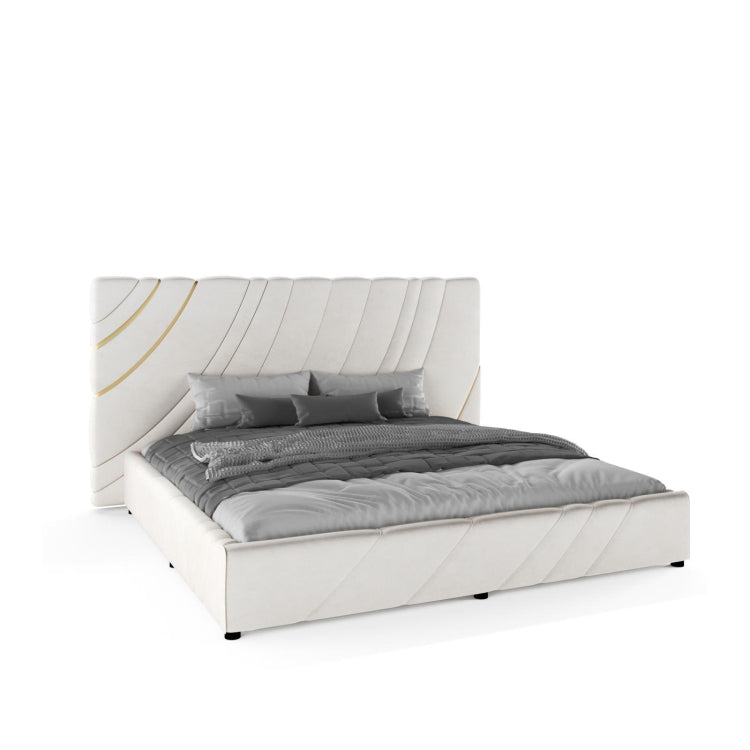 Etienne Beige-Brushed Gold Bed (20% off)