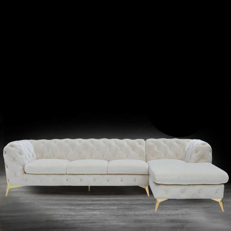 Regina LAF Sofa Chaise Sectional Gold | Beige (20%off)