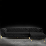 Regina LAF Sofa Chaise Sectional Gold | Black (20% off)