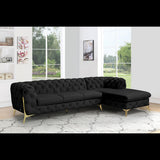 Regina LAF Sofa Chaise Sectional Gold | Black (20% off)