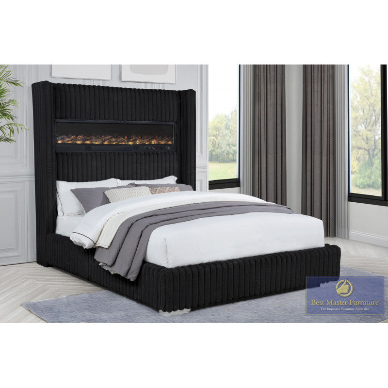 Bed with fire