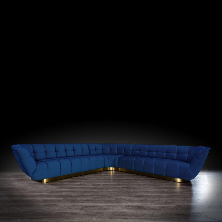 Vera Modular Sectional Gold | Dark Blue (20% off)