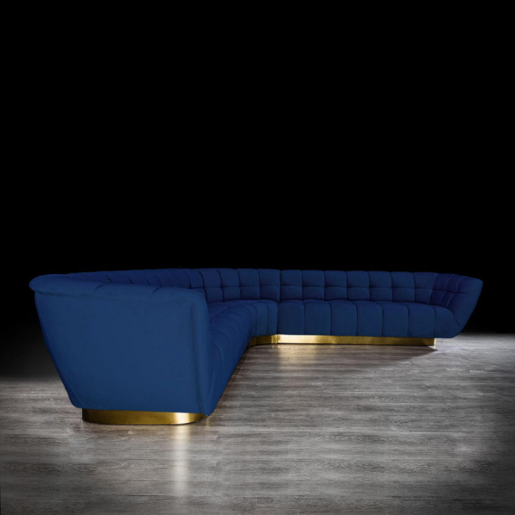 Vera Modular Sectional Gold | Dark Blue (20% off)